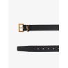 Hammered leather belt