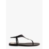 Cassandre leather sandals with metal logo