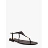 Cassandre leather sandals with metal logo