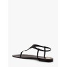Cassandre leather sandals with metal logo