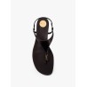 Cassandre leather sandals with metal logo
