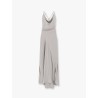 Long dress with all-over rhinestones
