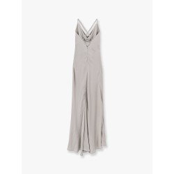 Long dress with all-over rhinestones