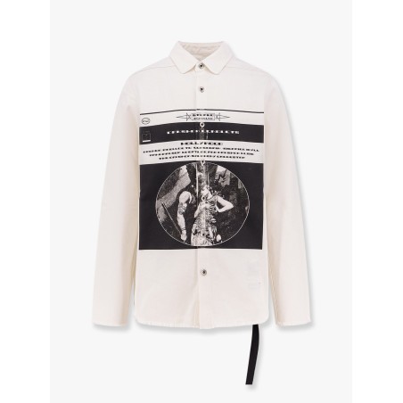 Outershirt denim jacket with print on the front