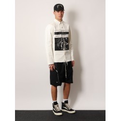 Outershirt denim jacket with print on the front