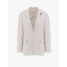 Iconic single-breasted virgin wool, silk and linen blazer
