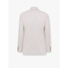 Iconic single-breasted virgin wool, silk and linen blazer