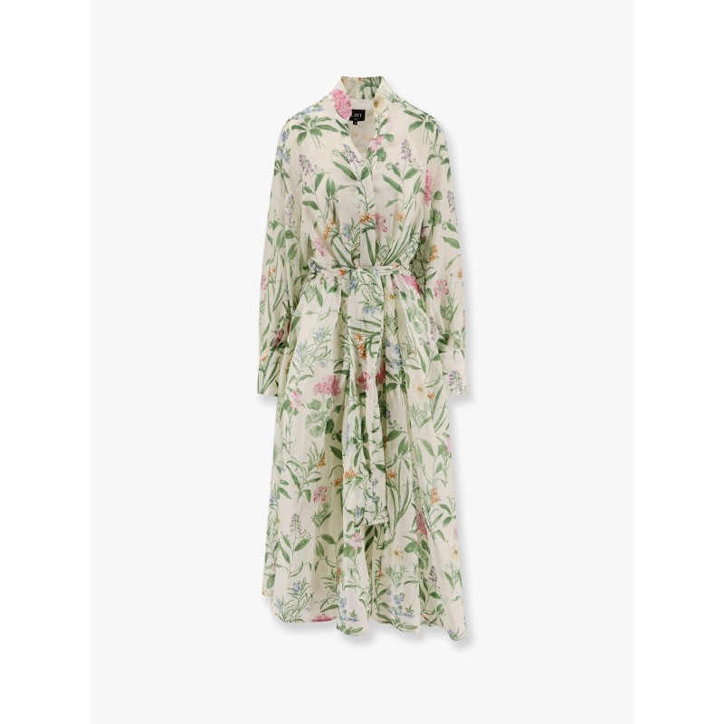 Artemisia ramie long dress with cotton petticoat