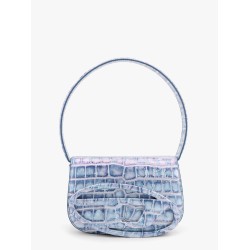 1dr leather shoulder bag con logo oval d
