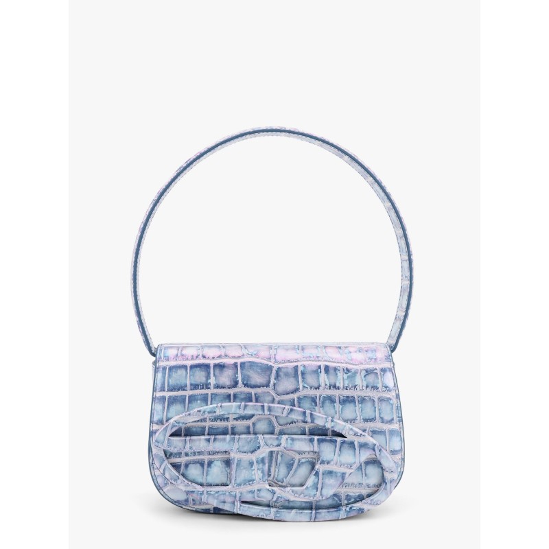1dr leather shoulder bag con logo oval d