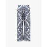 Merano cotton trouser with floral print