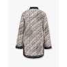 Silk and cotton tunic with pixelated logo print