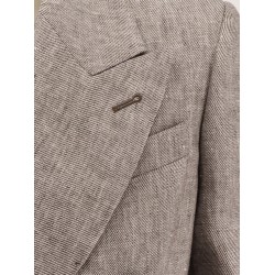 Double-breasted hemp and linen blazer
