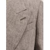 Double-breasted hemp and linen blazer