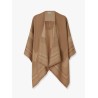 Wool and cashmere poncho with jacquard manufacturing