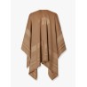 Wool and cashmere poncho with jacquard manufacturing