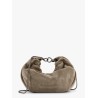 Brioche hobo bag in suede with precious chain