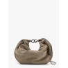 Brioche hobo bag in suede with precious chain