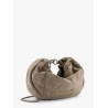 Brioche hobo bag in suede with precious chain