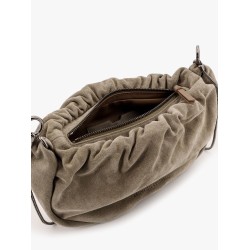 Brioche hobo bag in suede with precious chain
