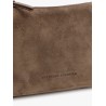 Suede and leather shoulder bag with monili detail