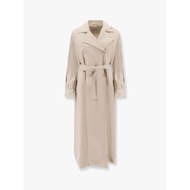 Ronco max mara sfilata coated linen trench