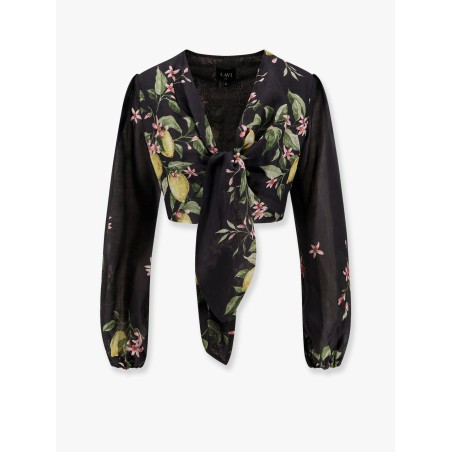 Cactus ramie shirt with knot detail
