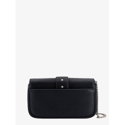 Love one pocket leather shoulder bag with love birds buckle