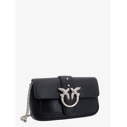 Love one pocket leather shoulder bag with love birds buckle