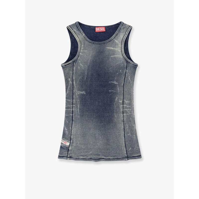 T-go stretch cotton top with used effect
