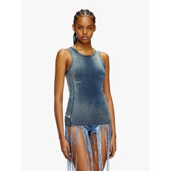 T-go stretch cotton top with used effect