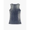 T-go stretch cotton top with used effect