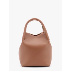 Bale small leather bucket bag with engraved logo