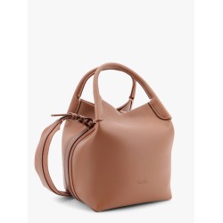 Bale small leather bucket bag with engraved logo