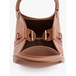 Bale small leather bucket bag with engraved logo