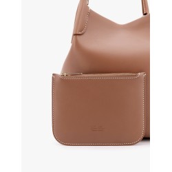 Bale small leather bucket bag with engraved logo