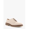 Suede lace-up shoe with contrasting midsole