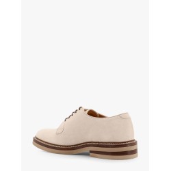 Suede lace-up shoe with contrasting midsole