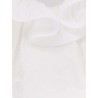 Floral jacquard mini dress with ruches