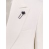 Feeling linen suit with removable iconic brooch