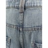 Stone-washed flared jeans