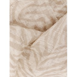 Ethnic print linen scarf