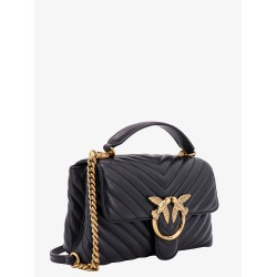 Matelassé leather handbag with iconic love birds buckle