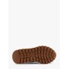 Low-top suede and nylon sneakers with monili details