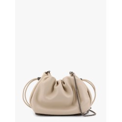 Mellow mini bucket bag in soft leather with precious chain