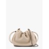 Mellow mini bucket bag in soft leather with precious chain