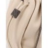 Mellow mini bucket bag in soft leather with precious chain
