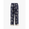Cinzia silk trouser with floral print