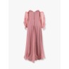 Long dress with bustier and rouches