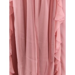 Long dress with bustier and rouches